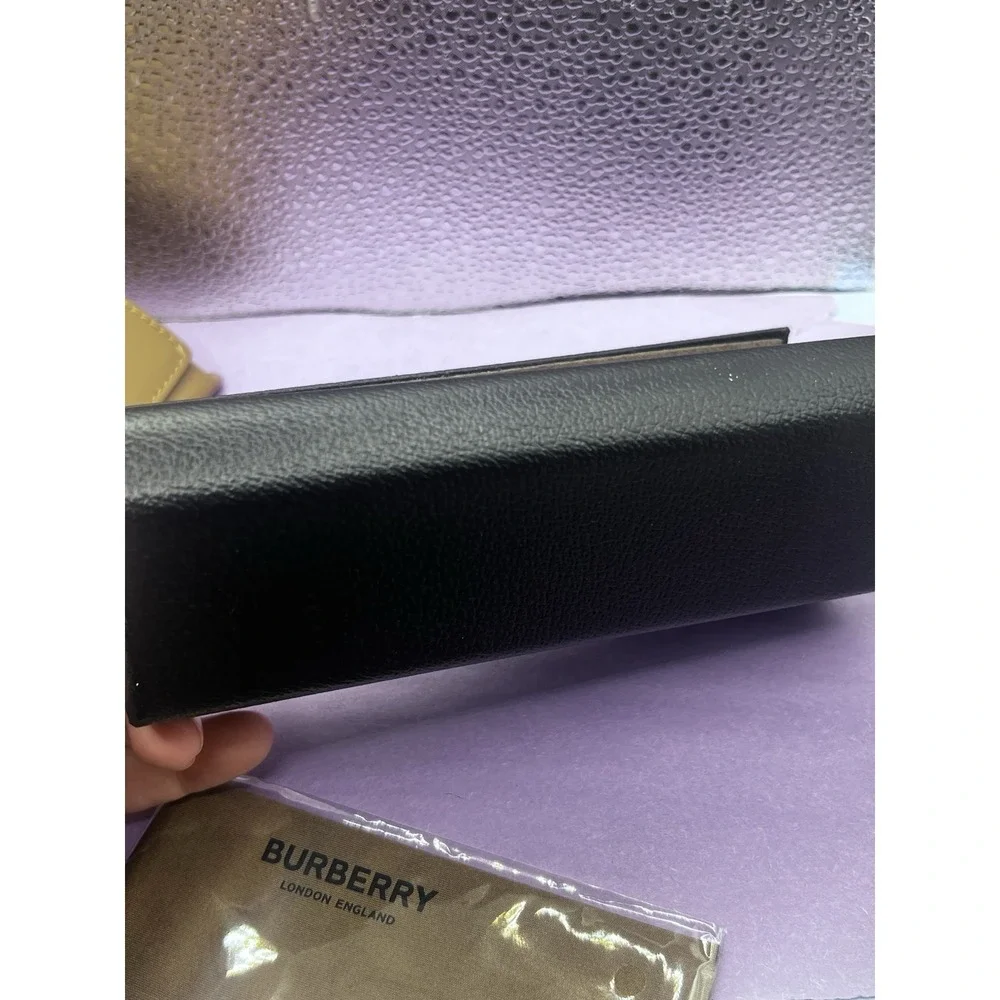 BURBERRY 1 Brown & 1 Black Authentic Eyeglasses & Sunglasses Case W/cleaninCloth